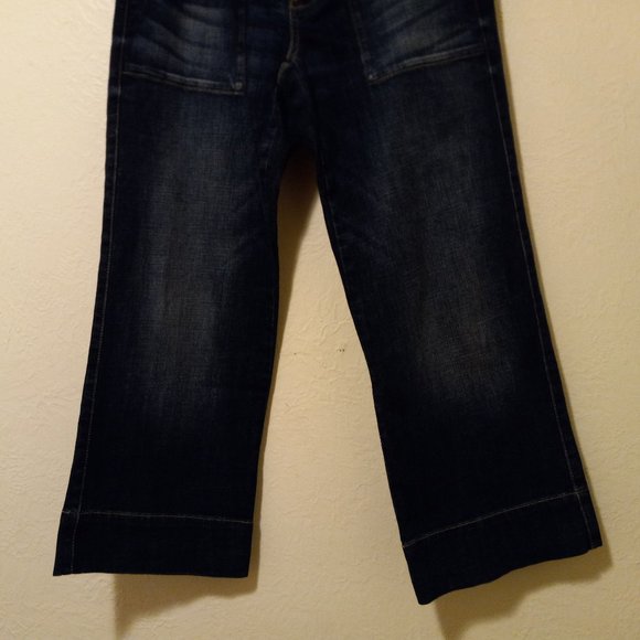 Cabi Wide Leg Lido Cropped Jeans Size 4 Capsule Tomboy Comfort Everyday Capsule - Picture 4 of 16